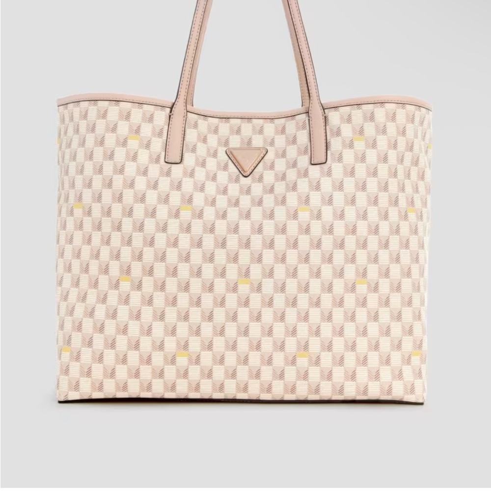 Guess pink wave large tote bag